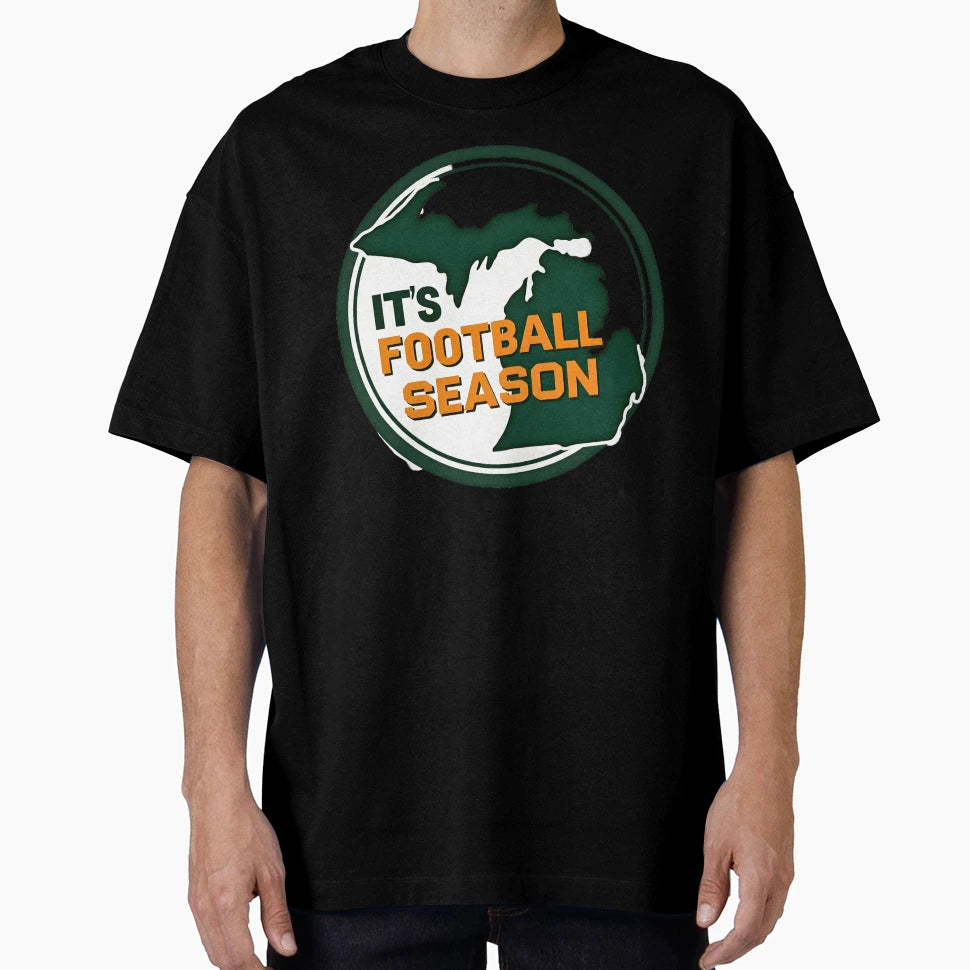 Michigan Map Its Football Season T-Shirt - Fun Novelty Design Men Women - T-Shirt, Sweatshirt, Hoodie