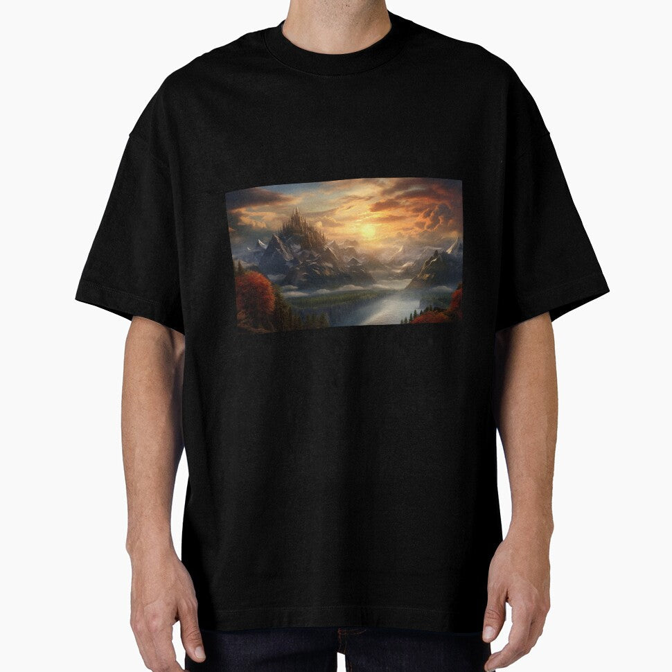 Fantasy Landscape Frozen Castle by Masterpiece - Adult & Kids T-Shirts, Sweatshirts & Hoodies apparel design preview 1