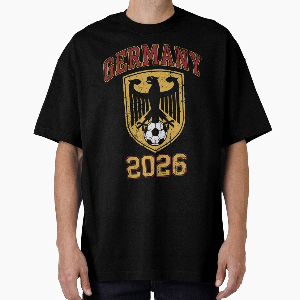 Vintage Germany 2026 Soccer Fan Eagle Crest by - Adult & Kids T-Shirts, Sweatshirts & Hoodies apparel design preview 1