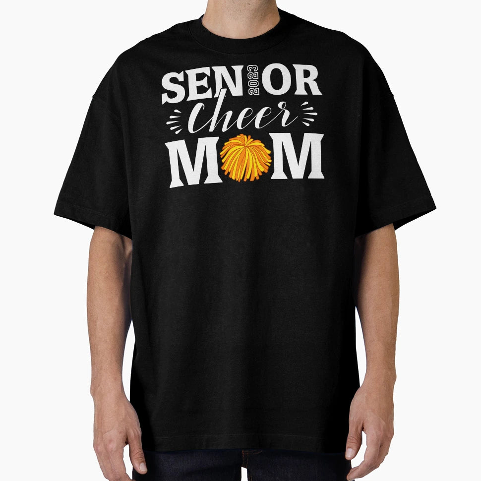 Cheerleading Senior Cheer Proud Mom T-Shirt - Minimalist Print for Adults - T-Shirt, Sweatshirt, Hoodie