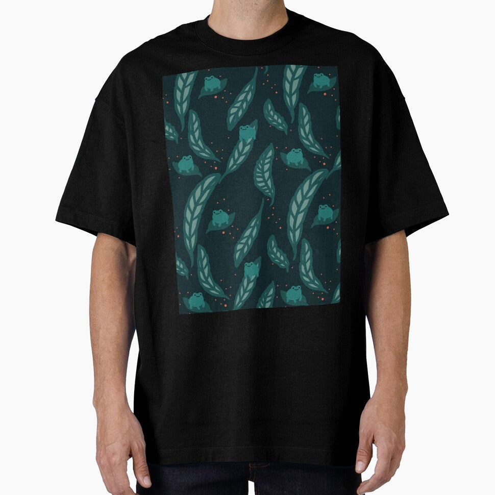 Frog leaf green pattern by naanlin - Adult & Kids T-Shirts, Sweatshirts & Hoodies apparel design preview 1
