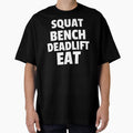 Squat, Bench, Deadlift, Eat by GymMotivation - Adult & Kids T-Shirts, Sweatshirts & Hoodies apparel design preview 1