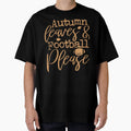 Autumn Leaves And Football T-Shirt - Graphic Print Unisex - T-Shirt, Sweatshirt, Hoodie