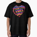 Positive Vibes Only Colorful Heart Typography - Adult & Kids T-Shirts, Sweatshirts & Hoodies apparel design preview 1