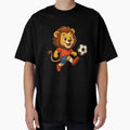 Lion Footballer Football Ball T-Shirt - Novelty Apparel Unisex - T-Shirt, Sweatshirt, Hoodie