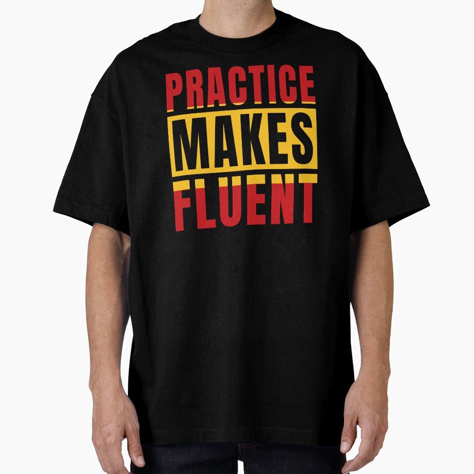 Spanish Language Practice Makes T-Shirt - Minimalist Print for Adults - T-Shirt, Sweatshirt, Hoodie