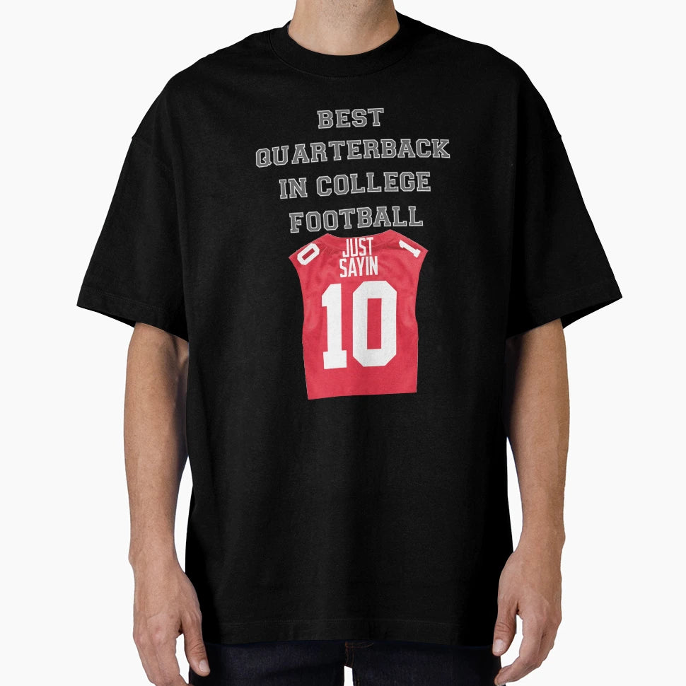 Best Quarterback College Football Just T-Shirt - Minimalist Print Unisex - T-Shirt, Sweatshirt, Hoodie