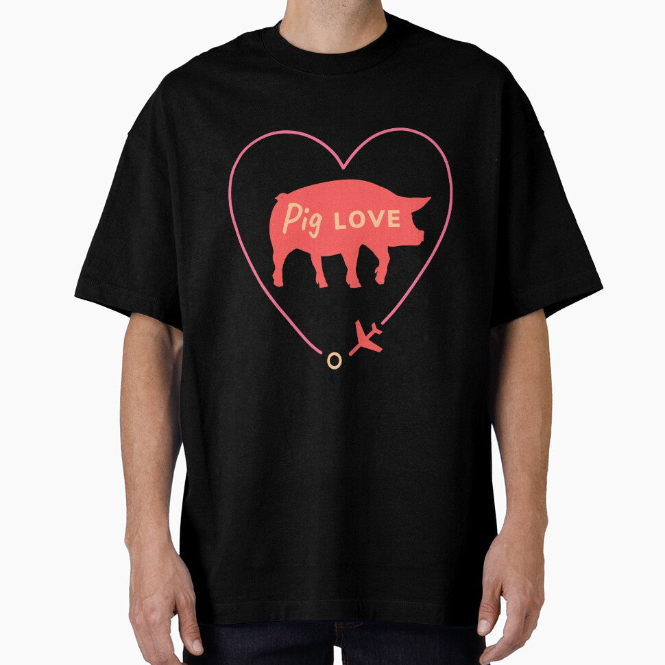 PIG LOVE TRAVEL by myt- - Adult & Kids T-Shirts, Sweatshirts & Hoodies apparel design preview 1