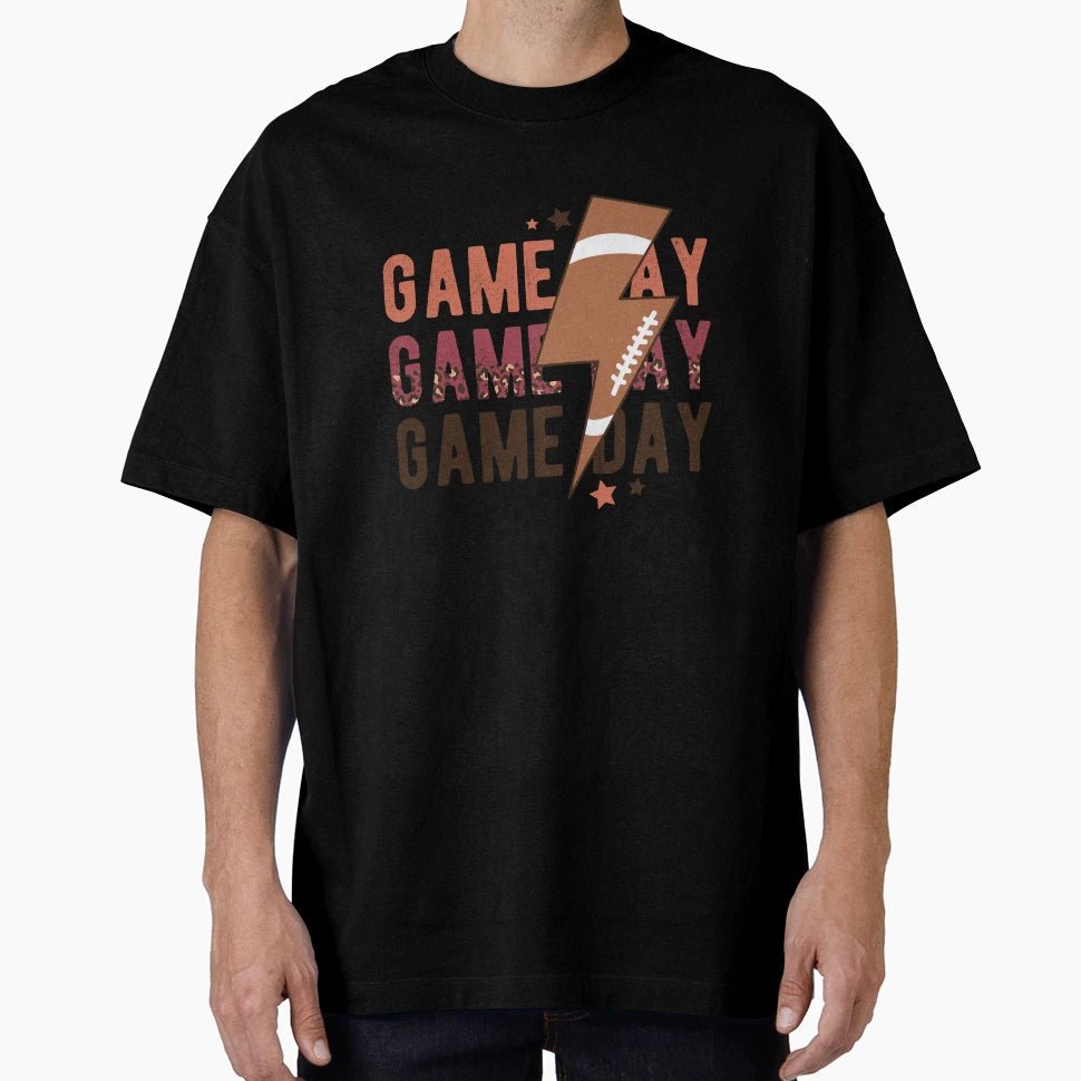 Game Day Football Lightning Bolt T-Shirt - Novelty Apparel for Adults - T-Shirt, Sweatshirt, Hoodie