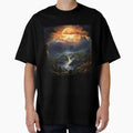 Fantasy Landscape Waterfall at Sunset by Masterpiece - Adult & Kids T-Shirts, Sweatshirts & Hoodies apparel design preview 1
