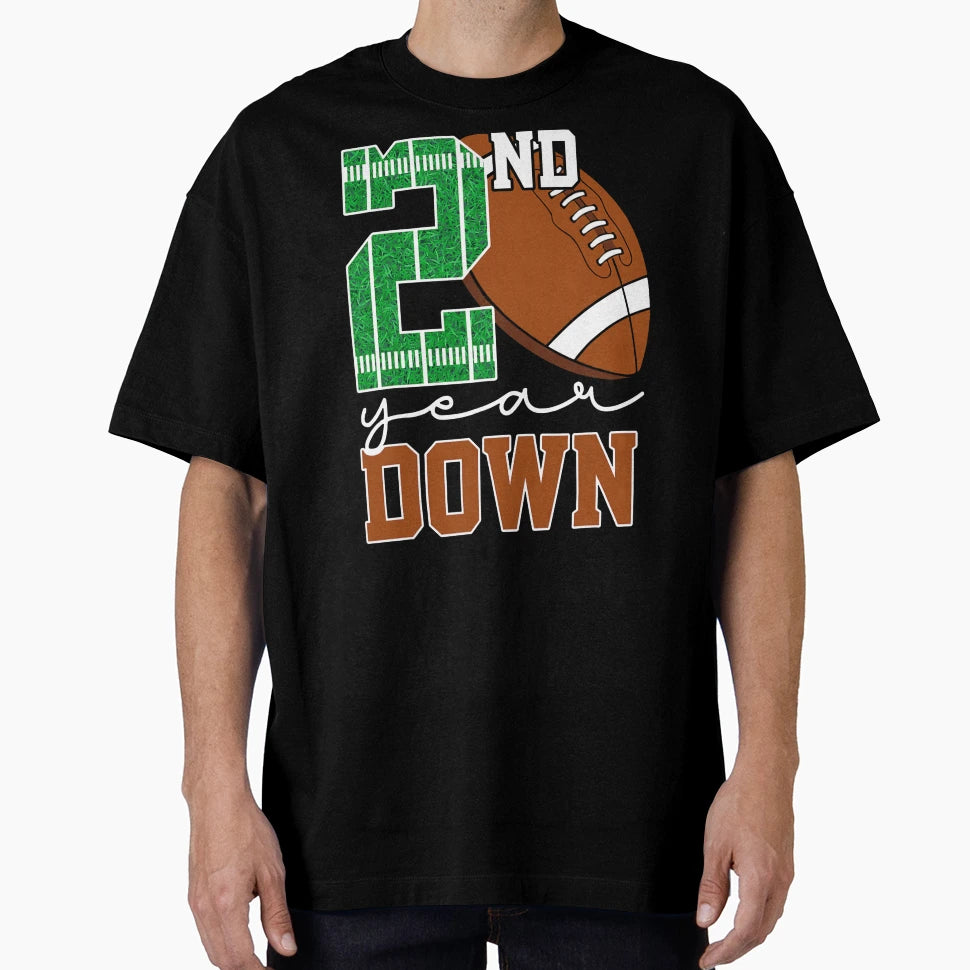 2Nd Year Down Football Lover Second T-Shirt - Minimalist Print for Adults - T-Shirt, Sweatshirt, Hoodie
