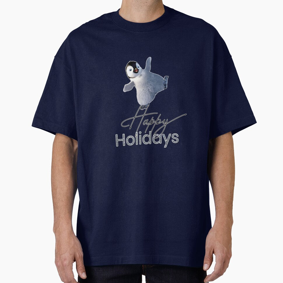 Penguin Holiday Greeting by Liani DeGeeter - Adult & Kids T-Shirts, Sweatshirts & Hoodies apparel design preview 1