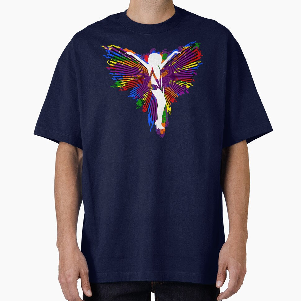 Beautiful angel on multicolored background by - Adult & Kids T-Shirts, Sweatshirts & Hoodies apparel design preview 1