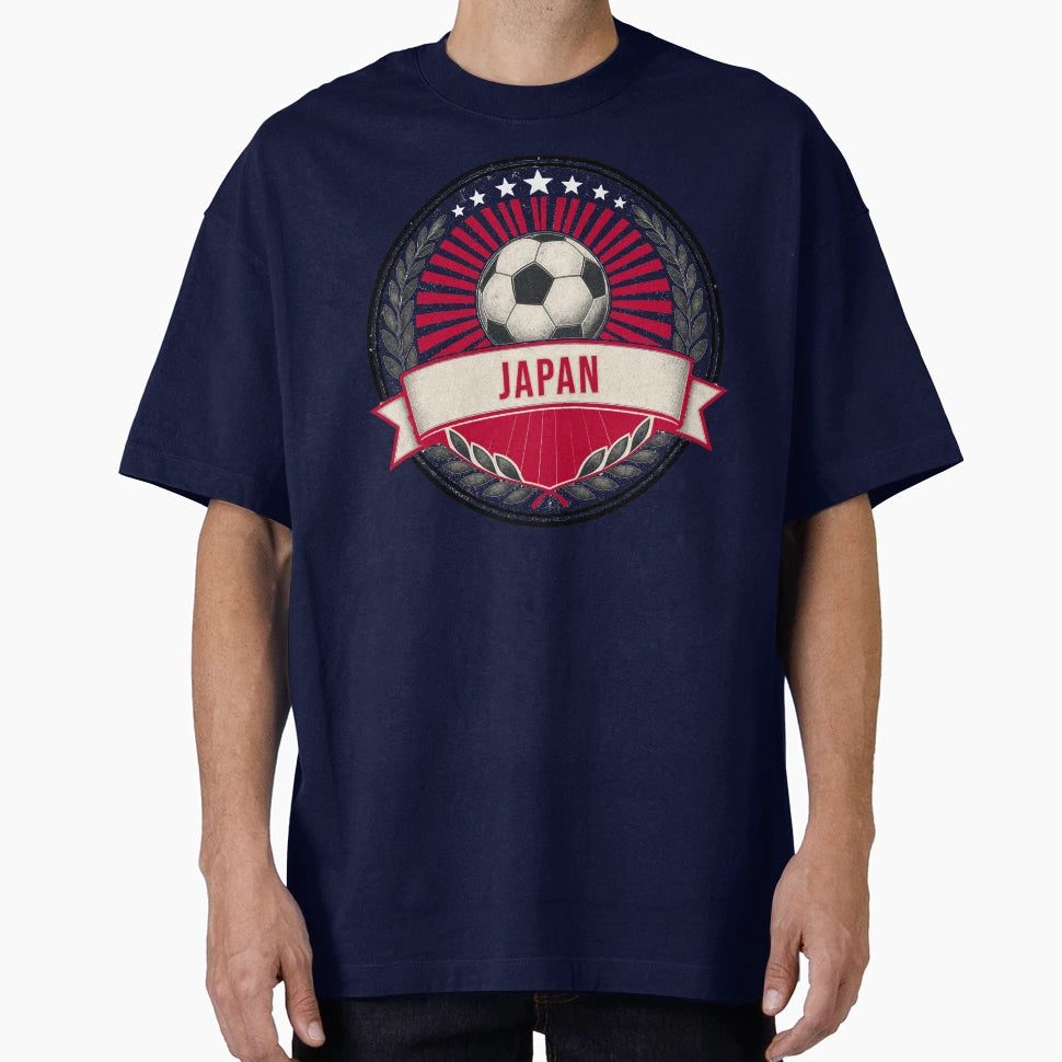 Japan Soccer Crest Japanese Football T-Shirt - Novelty Apparel Unisex - T-Shirt, Sweatshirt, Hoodie