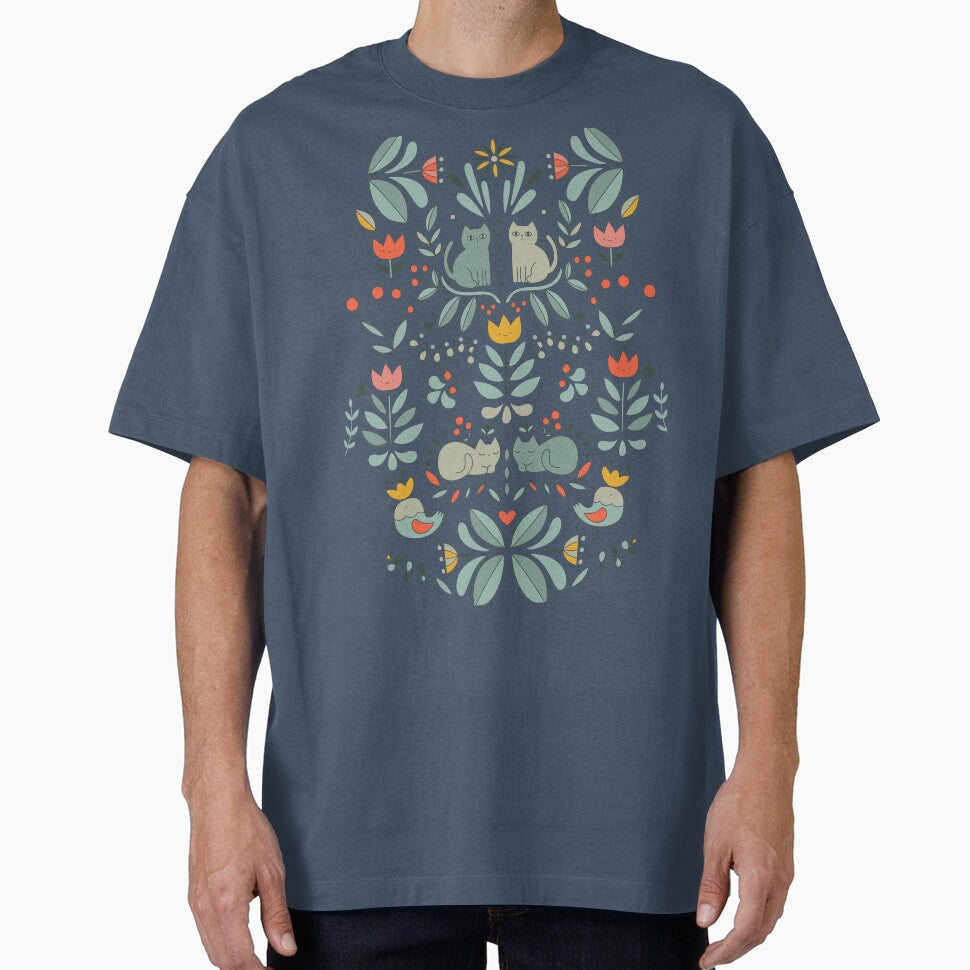 Swedish Folk Cats by kostolom3000 - Adult & Kids T-Shirts, Sweatshirts & Hoodies apparel design preview 1