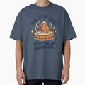 Stay Calm Capy On by Amir Faysal - Adult & Kids T-Shirts, Sweatshirts & Hoodies apparel design preview 1