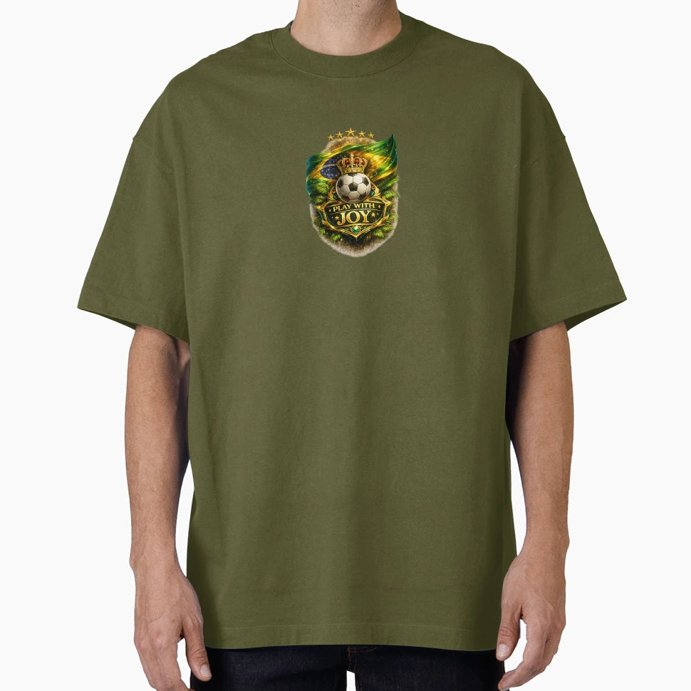 Brazil Football T-Shirt - Custom Art Print Unisex - T-Shirt, Sweatshirt, Hoodie