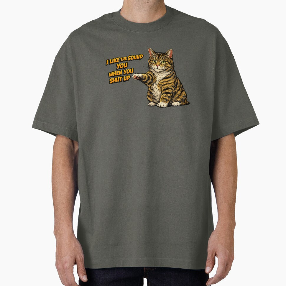 The Sweet Sound of Silence (According to This Cat) by - Adult & Kids T-Shirts, Sweatshirts & Hoodies apparel design preview 1