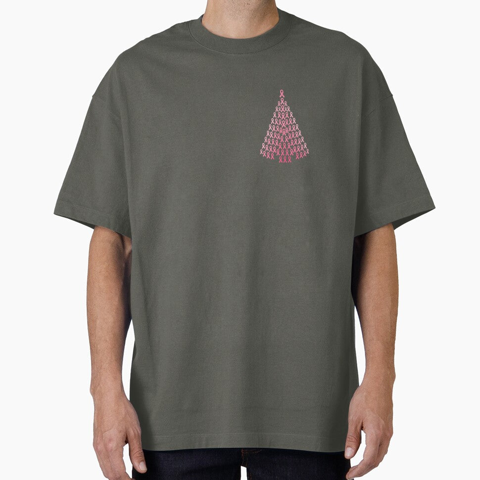 Holiday Hope: Pink Ribbon Tree by CourageByChoice - Adult & Kids T-Shirts, Sweatshirts & Hoodies apparel design preview 1