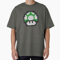 8Bit Green Mushroom 1Up by Rubecula - Adult & Kids T-Shirts, Sweatshirts & Hoodies apparel design preview 1