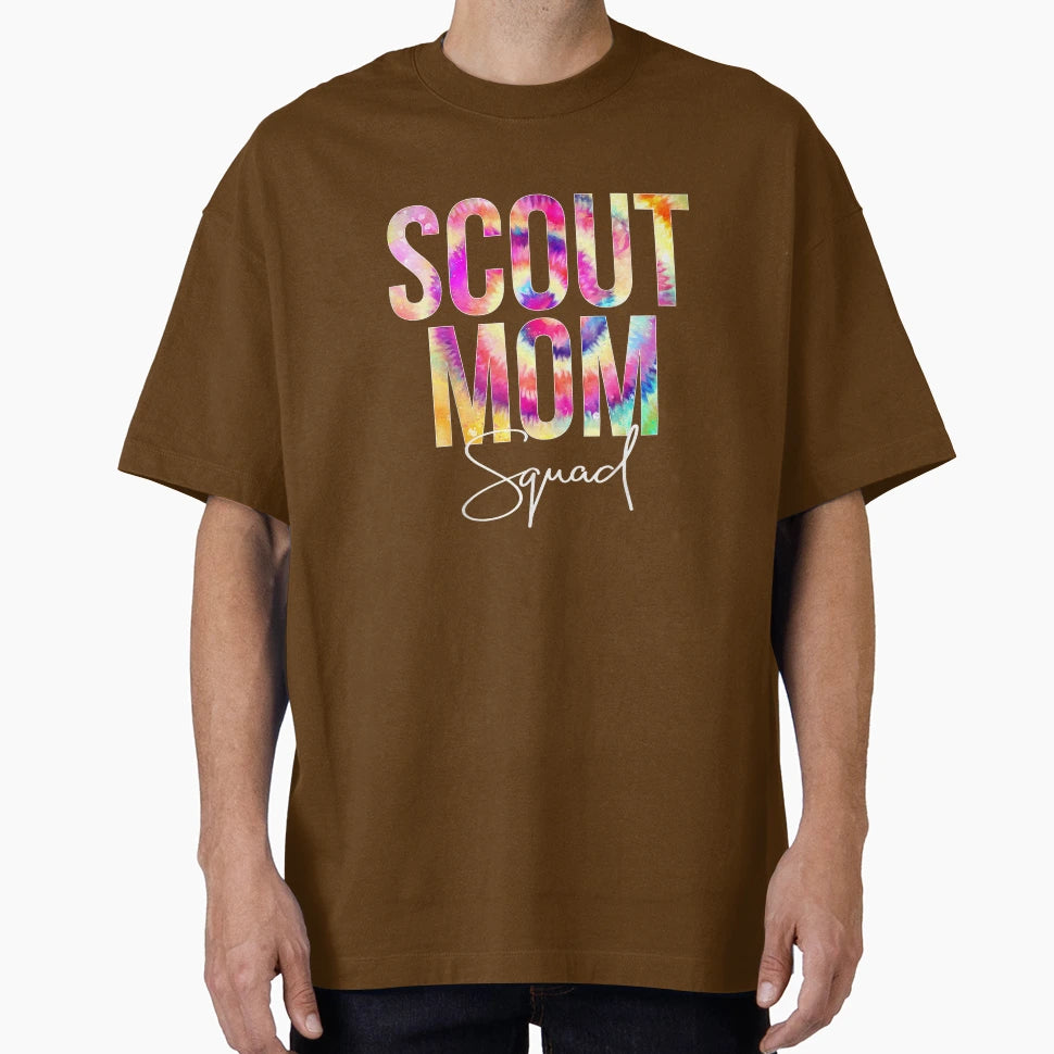 Scout Mom Squad Tie Dye Back To School T-Shirt - Graphic Print Unisex - T-Shirt, Sweatshirt, Hoodie