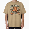 Capybara Therapy Club Cute Mental Wellness Vintage - Adult & Kids T-Shirts, Sweatshirts & Hoodies apparel design preview 1