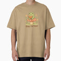 Cute Frog Reading Book Stay Curious by Snacky Paws - Adult & Kids T-Shirts, Sweatshirts & Hoodies apparel design preview 1