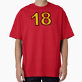Design Eighteen with 3D effect German colors red - Adult & Kids T-Shirts, Sweatshirts & Hoodies apparel design preview 1