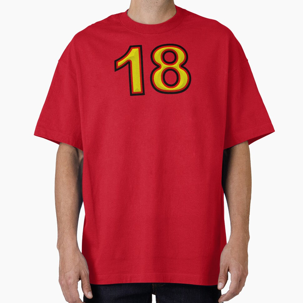 Design Eighteen with 3D effect German colors red - Adult & Kids T-Shirts, Sweatshirts & Hoodies apparel design preview 1
