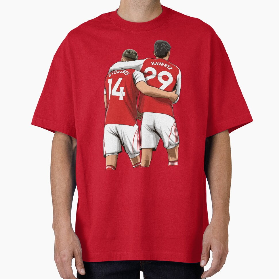 Viktor Gyokeres and Kai Havertz by Aldduardo - Adult & Kids T-Shirts, Sweatshirts & Hoodies apparel design preview 1