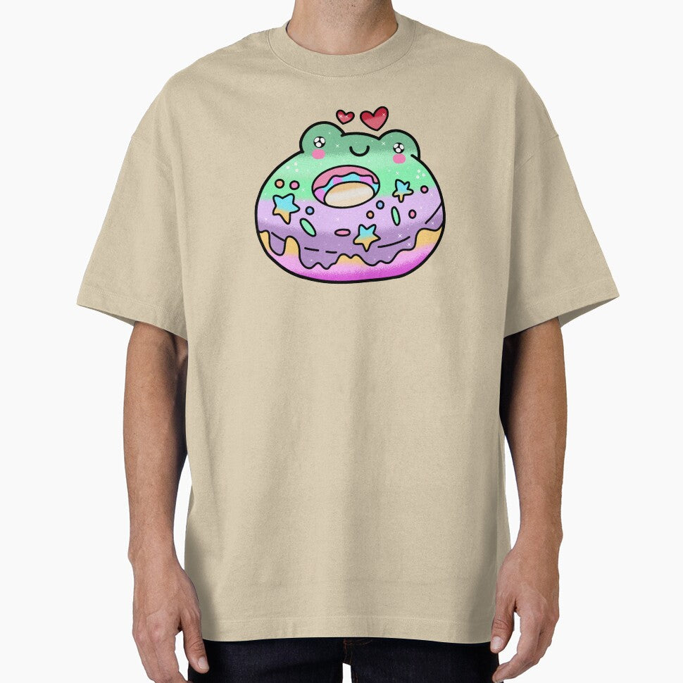 Cute kawaii froggies donut by Quacktails - Adult & Kids T-Shirts, Sweatshirts & Hoodies apparel design preview 1