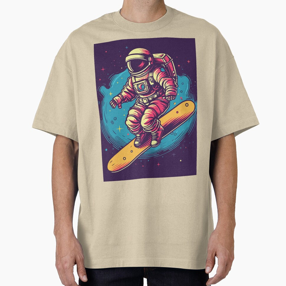 Astronaut Surfing in Space by ChelaDesigns - Adult & Kids T-Shirts, Sweatshirts & Hoodies apparel design preview 1