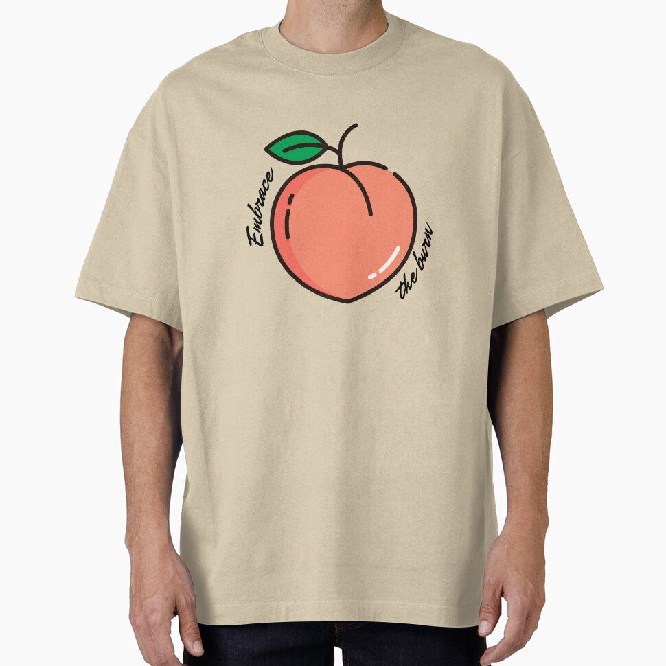 Embrace the burn. Glute day. Fitness workout by - Adult & Kids T-Shirts, Sweatshirts & Hoodies apparel design preview 1