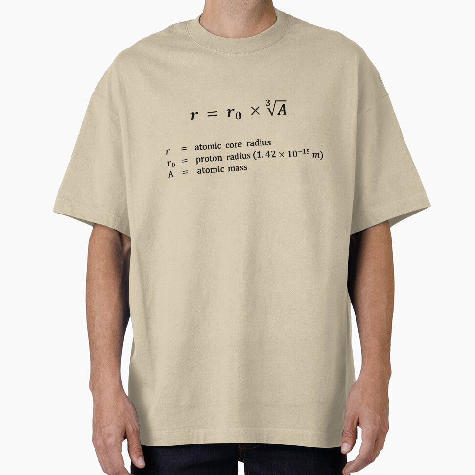 Formula, atomic core radius by RosArt100 - Adult & Kids T-Shirts, Sweatshirts & Hoodies apparel design preview 1