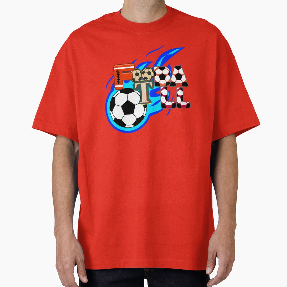 Football Typography Art Soccer Ball T-Shirt - Streetwear Style Men Women - T-Shirt, Sweatshirt, Hoodie