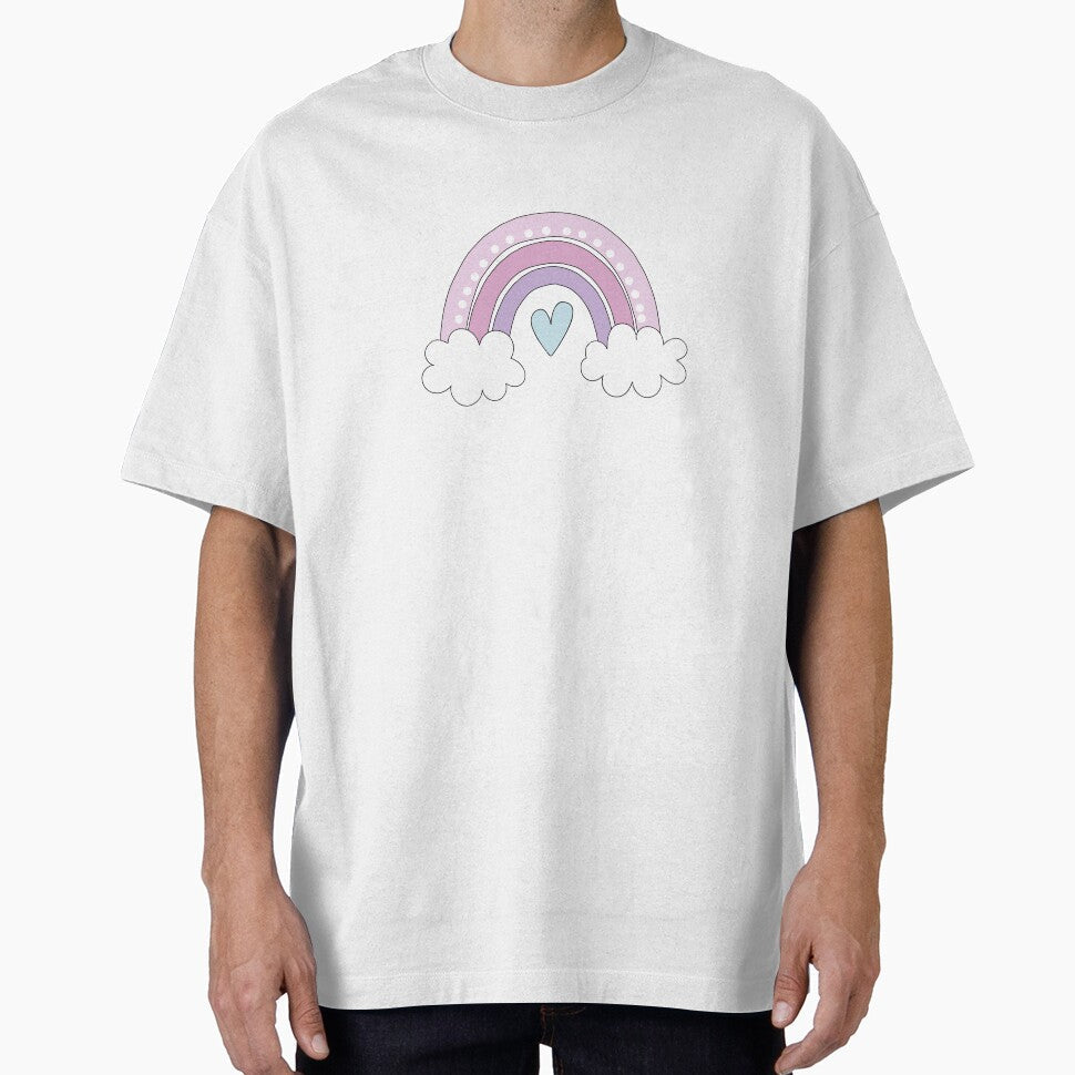 Aesthetic pink boho rainbow by NazarliNigar - Adult & Kids T-Shirts, Sweatshirts & Hoodies apparel design preview 1