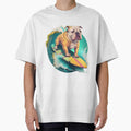 Surfboarding Bulldog by Bill Skraps - Adult & Kids T-Shirts, Sweatshirts & Hoodies apparel design preview 1