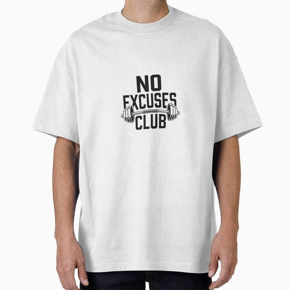 No Excuses Club Minimal Gym Motivation by Built Daily - Adult & Kids T-Shirts, Sweatshirts & Hoodies apparel design preview 1