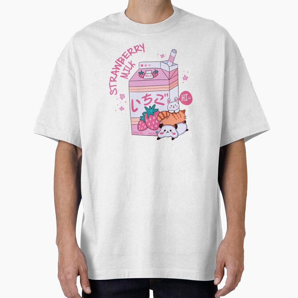 Kawaii strawberry milk cute Yumi Fairy kei by Kink - Adult & Kids T-Shirts, Sweatshirts & Hoodies apparel design preview 1