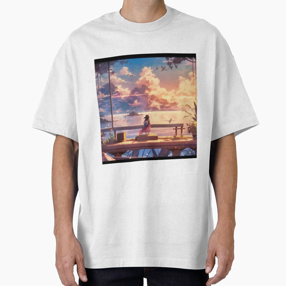 Futuristic Vacation Scene by stevepmp - Adult & Kids T-Shirts, Sweatshirts & Hoodies apparel design preview 1
