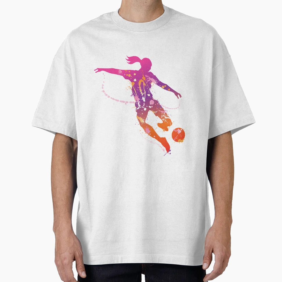 Female Soccer Player T-Shirt - Aesthetic Graphic Men Women - T-Shirt, Sweatshirt, Hoodie