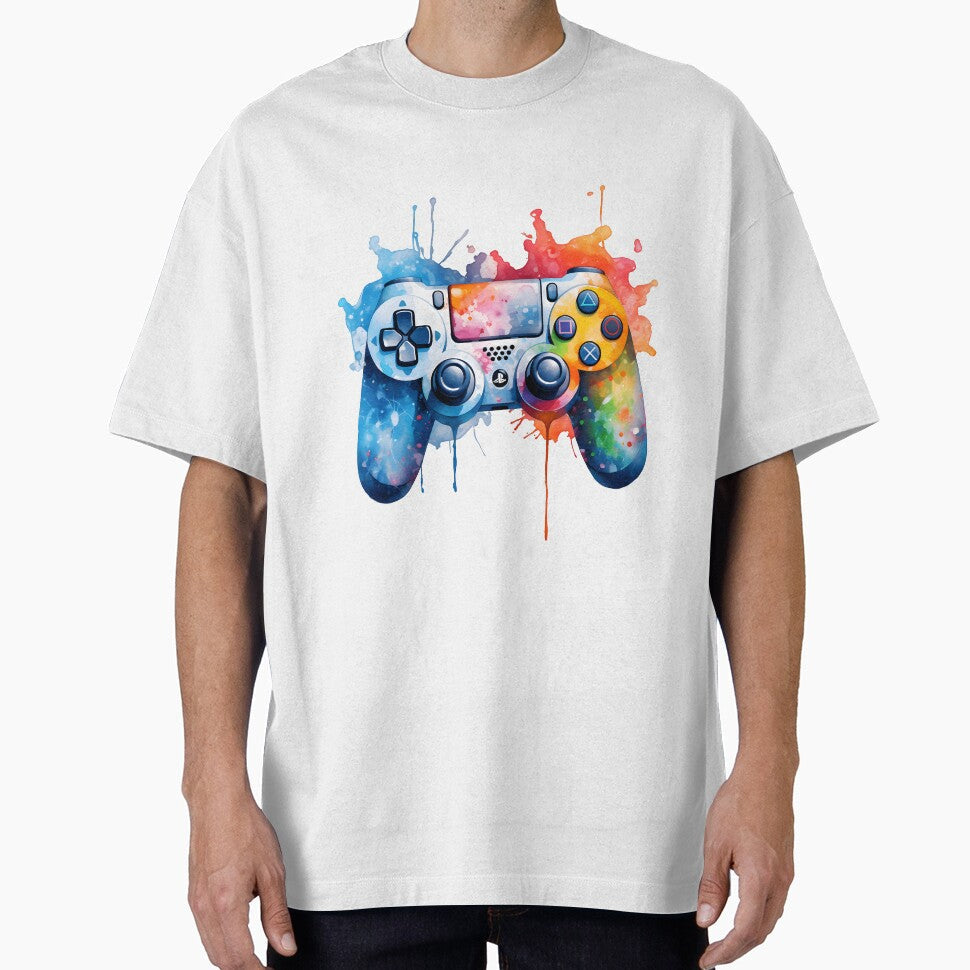Watercolor gaming controller, playstation pad art by - Adult & Kids T-Shirts, Sweatshirts & Hoodies apparel design preview 1