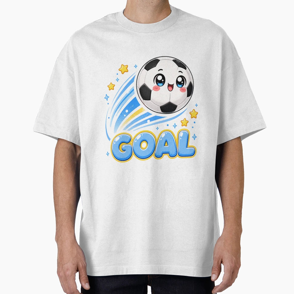 Kawaii Soccer Ball Goal Anime Sports T-Shirt - Graphic Print Unisex - T-Shirt, Sweatshirt, Hoodie