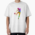 Soccer Football Player Flying Kicking T-Shirt - Trendy Graphic Men Women - T-Shirt, Sweatshirt, Hoodie