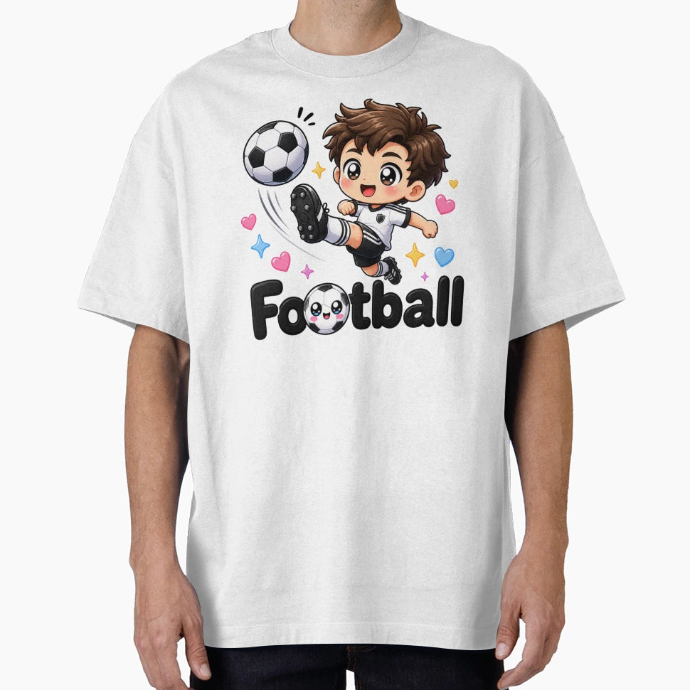 Kawaii Football Player Anime T-Shirt - Casual Everyday Wear for Adults - T-Shirt, Sweatshirt, Hoodie