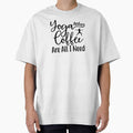 Yoga Saying and Coffee Are All I Need Motivational - Adult & Kids T-Shirts, Sweatshirts & Hoodies apparel design preview 1