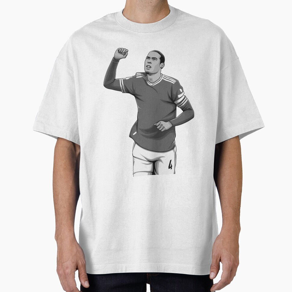 Virgil van Dijk Black and White Version by Aldduardo - Adult & Kids T-Shirts, Sweatshirts & Hoodies apparel design preview 1