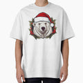 Adorable Christmas Bear donning a Santa Claus hat by - Adult & Kids T-Shirts, Sweatshirts & Hoodies apparel design preview 1