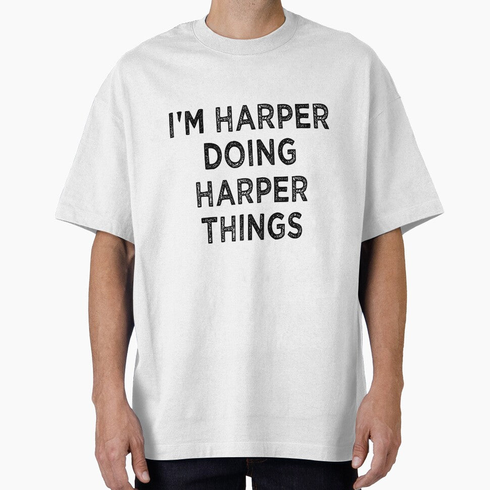 I'M HARPER DOING THINGS Funny Christmas Idea by - Adult & Kids T-Shirts, Sweatshirts & Hoodies apparel design preview 1