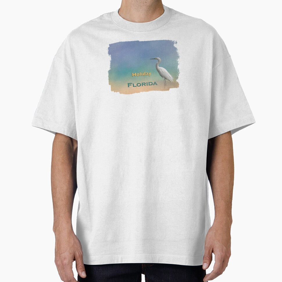 Egret Holiday FL by Elisabeth Lucas - Adult & Kids T-Shirts, Sweatshirts & Hoodies apparel design preview 1